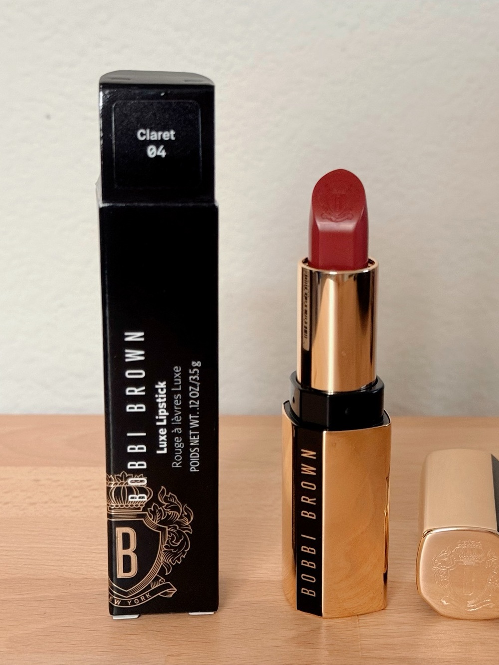 Bobbi Brown Luxe Lipstick Claret 04 Full Size BNIB